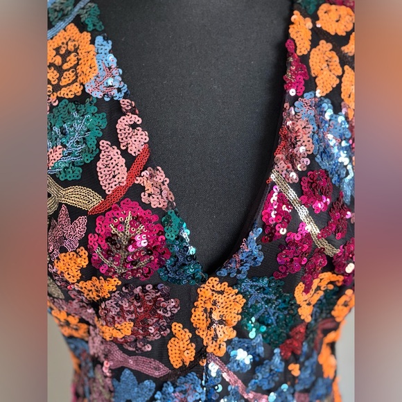 Dress the Population Vibrant Sequin Mini Dress Size Large sequins elegant party - Picture 6 of 10